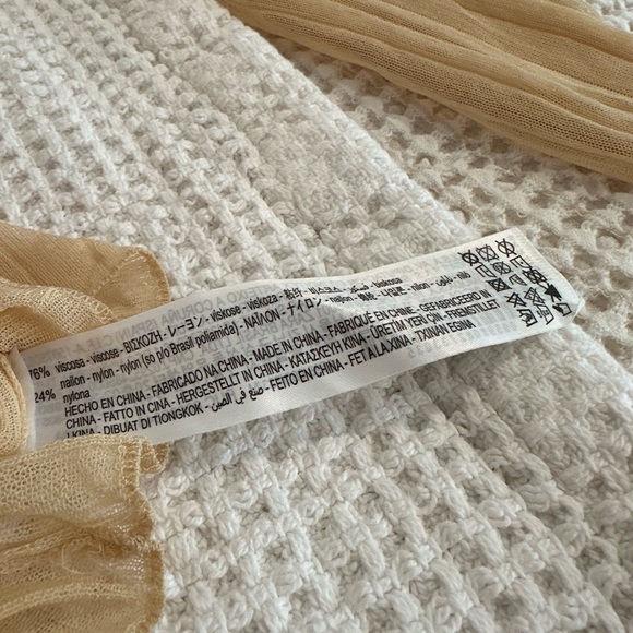 Sheet long sleeve top - Zara - Picture 3 of 3